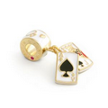 Lauren G. Adams Gabriella Gold & White & Black Playing Cards Charm & Bead